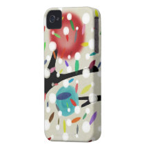 Anniversaire coloré de pavots coques Case-Mate iPhone 4