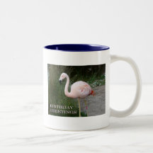 Anniversaire de flamant tasse à café