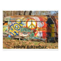 ANNIVERSAIRE DE HIPPIE INVITATIONS