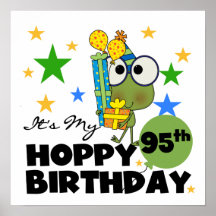 Anniversaire de houblon de Froggie quatre-vingt-qu Posters