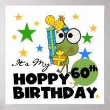Anniversaire de houblon de Froggie soixantième Affiches