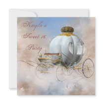 Anniversaire de princesse Carriage princesse Sweet Carton D'invitation