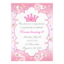 Anniversaire de princesse ou invitation royal de b