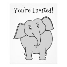 Anniversaire gris d'éléphant bristol