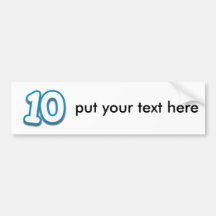Anniversaire ou anniversaire de 10 ans - ajoutez l autocollants pour voiture