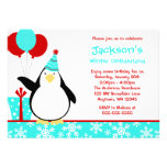Anniversaire turquoise d'Onederland d'hiver de flo Invitations