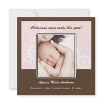 Annonce de naissance de photo de vacances invitations