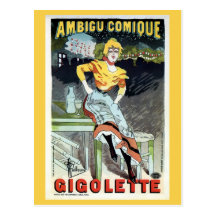 Annonce française de théâtre de Nouveau d'art vint Carte Postale