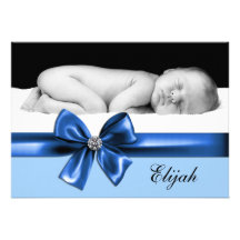Annonces bleues noires de naissance de photo de bé faire-parts