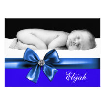 Annonces bleues noires de naissance de photo de bé faire-part personnalisables