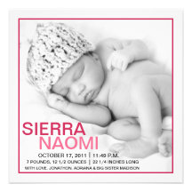 Annonces de naissance de photo de rêves doux de fr cartons d'invitation personnalisés