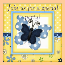 Annonces d'invitations d'anniversaire de papillon  invitations