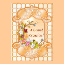 Annonces florales d'invitations d'anniversaire invitations