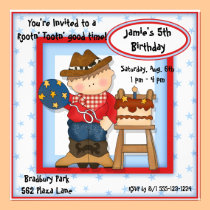 Annonces occidentales d'invitations d'anniversaire invitations