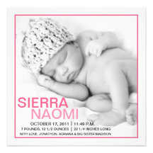 Annonces roses de naissance de photo de rêves doux cartons d'invitation
