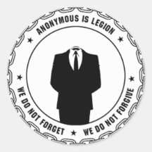 anoniem ronde sticker