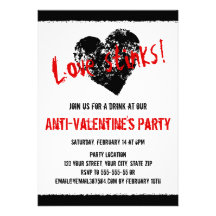 Anti coeur de noir de jour de Valentines Bristol Personnalisé