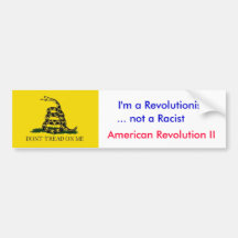 Anti-Obama: Ik ben geen racist Bumpersticker