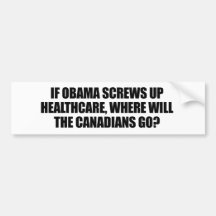 Anti-Obama - si Obama visse des soins de santé Autocollants Pour Voiture