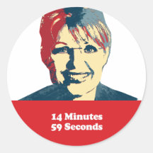 Anti-Palin -   14 Minuten 59 Seconden Ronde Stickers