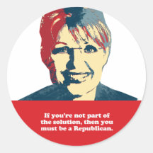 Anti-Palin -   als u een geen deel van de oplossin Ronde Stickers