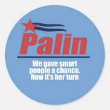 Anti-PALIN - nu is het haar draai Ronde Stickers