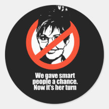 Anti-PALIN - nu is het haar draai Ronde Stickers