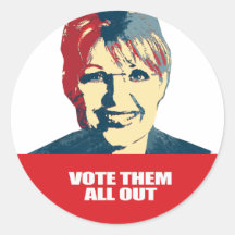 Anti-Palin -   stem uit over hen allen Stickers