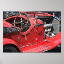 Antiek AutoRaceauto Afdruk