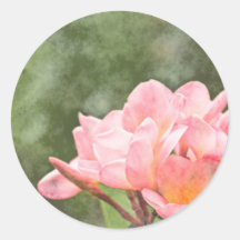 Antiek Frangipani Ronde Stickers