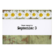 Antiek Houten Daisy Chain rsvp Persoonlijke Aankondigingen