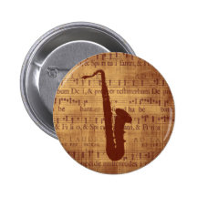 Antiek Saxofoon Speldbutton