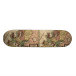 Antiquair 1721 Kaart van Europa door Herman Moll Persoonlijk Skateboard