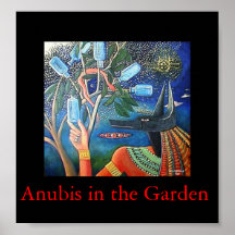 Anubis in de Tuin Posters