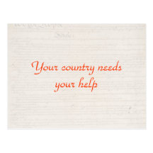 Appel pour l'aide carte postale