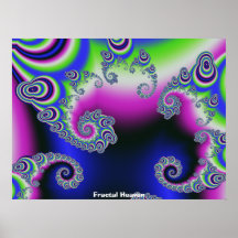 Appel radial MyTidal1, ciel de vague de fractale Posters