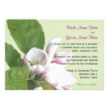 Apple fleurissent faire-part de mariage