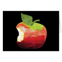 Apple mordu cartes de vœux