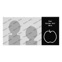 Apple noir et blanc cartes avec photo