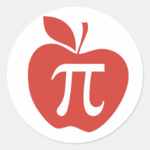 Apple rouge pi autocollants