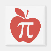 Apple rouge pi magnets pour réfrigérateur