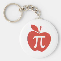 Apple rouge pi porte-clef
