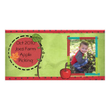 Apple sélectionnant le carte photo cartes de vœux avec photo