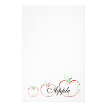APPLE STATIONNAIRE PAPIER À LETTRE PERSONNALISABLE