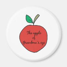 Apple van Grandma' s Oog Koelkast Magneetje