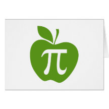 Apple vert pi cartes de vœux