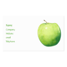 Apple vert profilent la carte cartes de visite personnelles