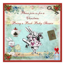 Apportez un livre Alice dans le baby shower de Noë Cartons D'invitation