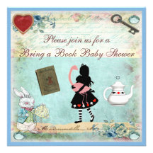 Apportez un livre Alice dans le baby shower du pay Bristols Personnalisés
