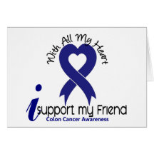 Appui du cancer du colon I mon ami Carte De Vœux
